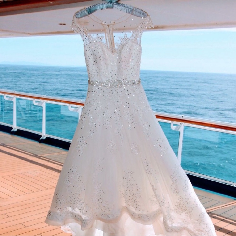 Elegant White Beaded Dress